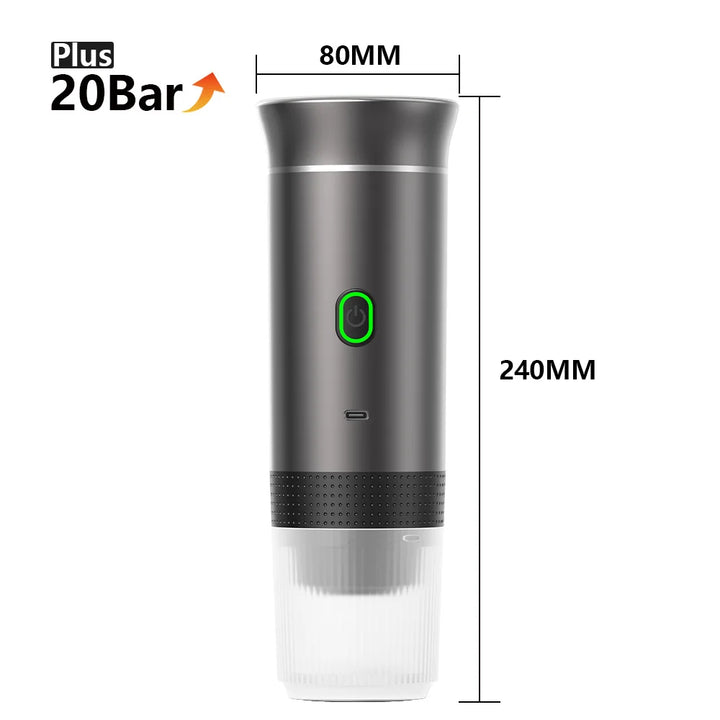 Cafetera Espresso Portátil Eléctrica Inalámbrica para Coche, Casa y Camping