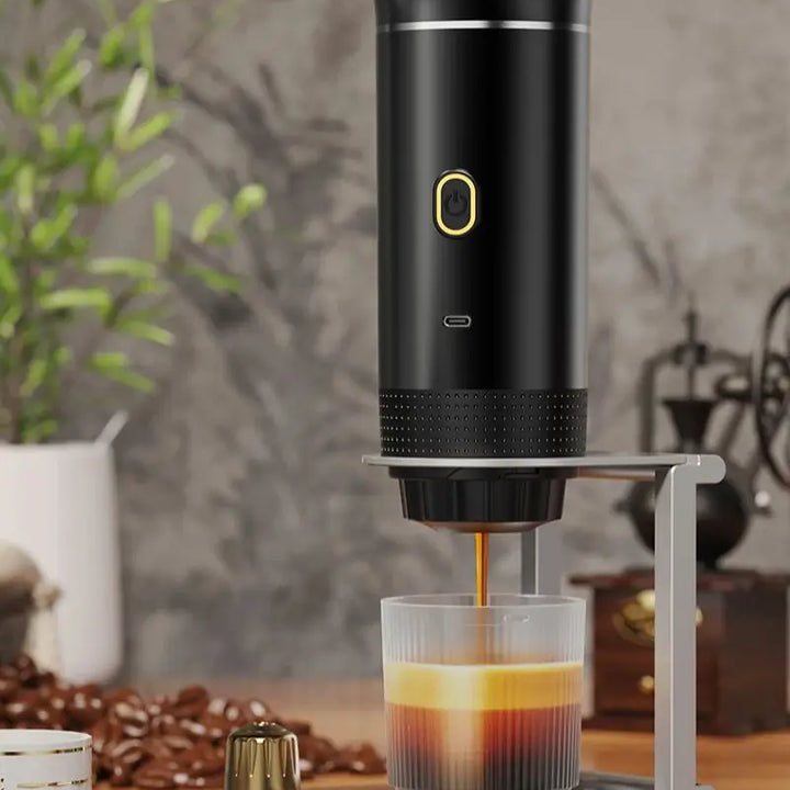 Cafetera Espresso Portátil Eléctrica Inalámbrica para Coche, Casa y Camping